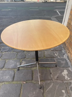 Classic Eames Aluminum Group Pedestal Table – Original Vintage Piece