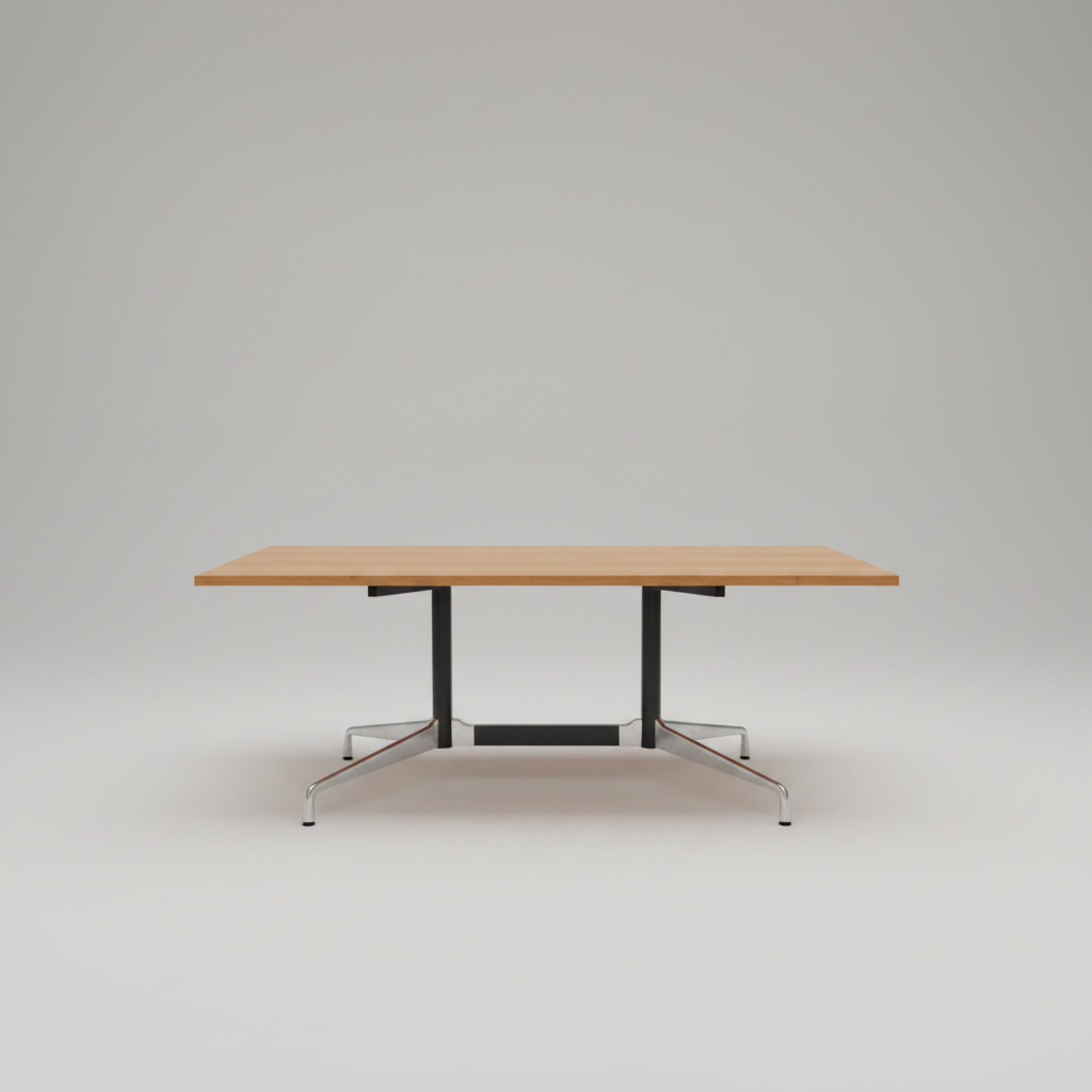 Original Eames Aluminium Group Segmented Base Table