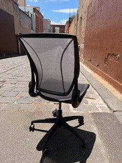 Humanscale Liberty Chair – Adjustable Arms – Black Base – Black Mesh