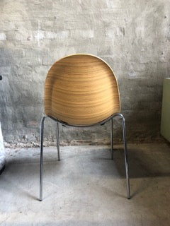 Plank Timber Veneer Stackable Chairs by Insitu