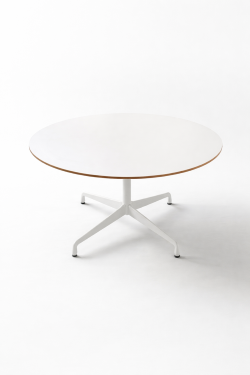Authentic Eames All-White Dining Table by Herman Miller