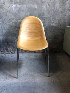 Plank Timber Veneer Stackable Chairs by Insitu