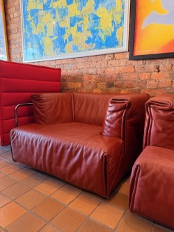 Cassina “Cardigan” Armchairs by Vico Magistretti