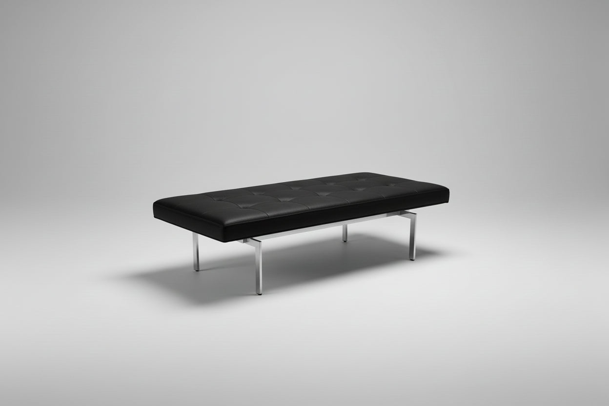 Classic Leather Gallery Bench - Le Corbusier Style