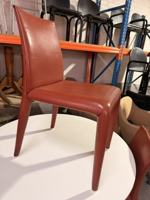 B&B Italia Mario Bellini Vol Au Vent Leather Dining Chairs