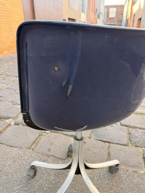 Osvaldo Borsani for Tecno Modus Chair in Dark Blue