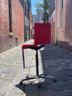 Red Vitra .03 High Chair by Marrten Van Severen & Fabian Schwaerzler