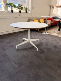 Authentic Eames All-White Dining Table by Herman Miller