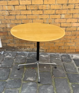 Classic Eames Aluminum Group Pedestal Table – Original Vintage Piece