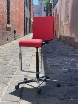Red Vitra .03 High Chair by Marrten Van Severen & Fabian Schwaerzler