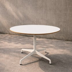 Authentic Eames All-White Dining Table by Herman Miller