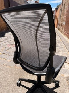 Humanscale Liberty Chair – Adjustable Arms – Black Base – Black Mesh