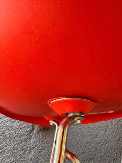 Red Eames Eiffel Chairs in Molded Plastic