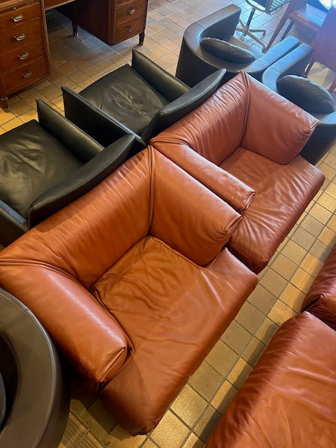 Cassina “Cardigan” Armchairs by Vico Magistretti