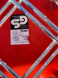 Red Eames Eiffel Chairs in Molded Plastic