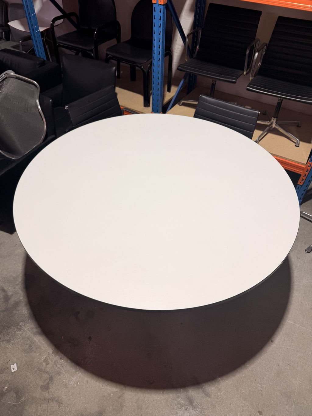 Large Original Eames Aluminium Group Pedestal Table by Herman Miller