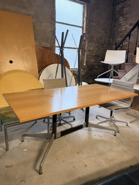 Original Eames Aluminium Group Segmented Base Table