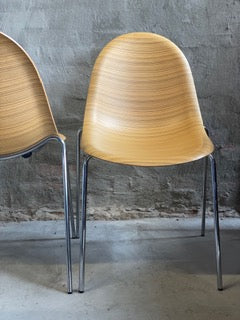 Plank Timber Veneer Stackable Chairs by Insitu