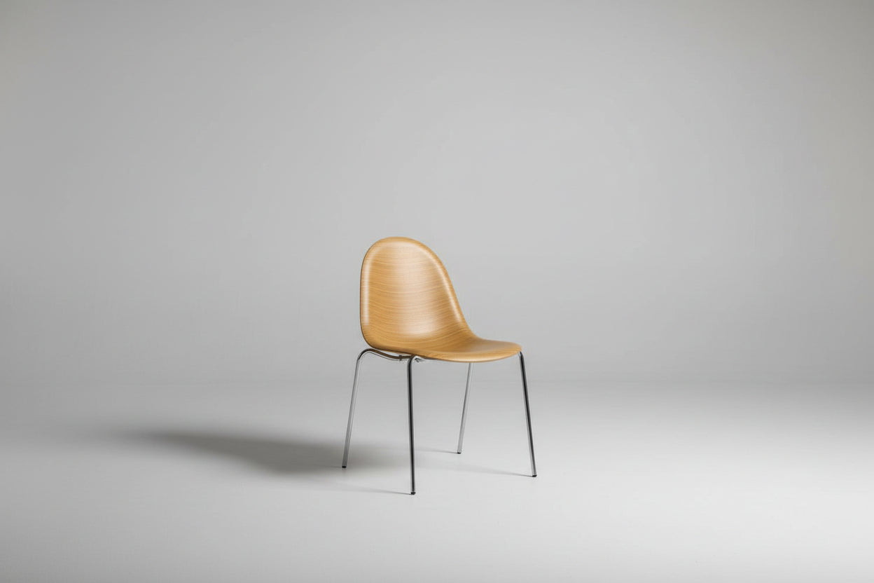 Plank Timber Veneer Stackable Chairs by Insitu