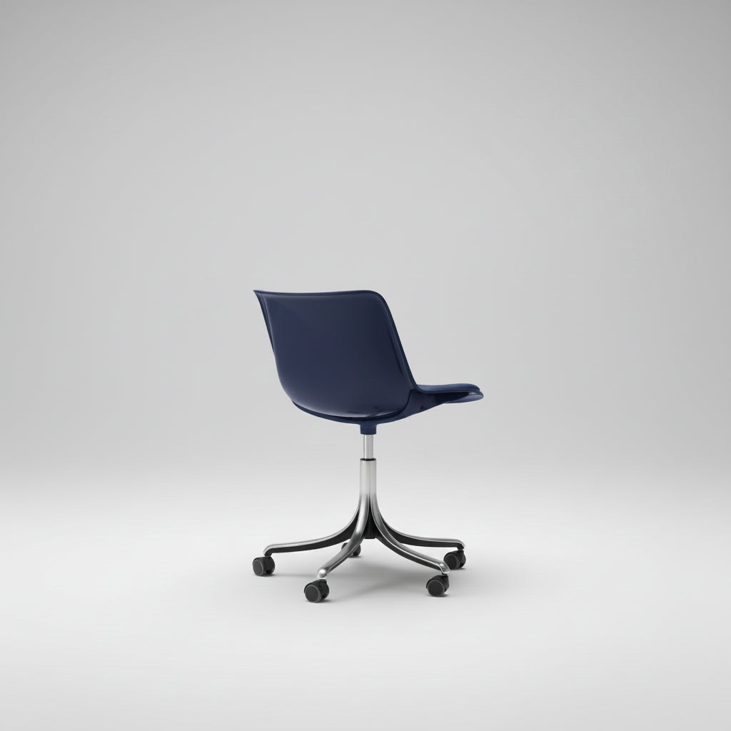 Osvaldo Borsani for Tecno Modus Chair in Dark Blue