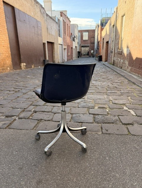 Osvaldo Borsani for Tecno Modus Chair in Dark Blue