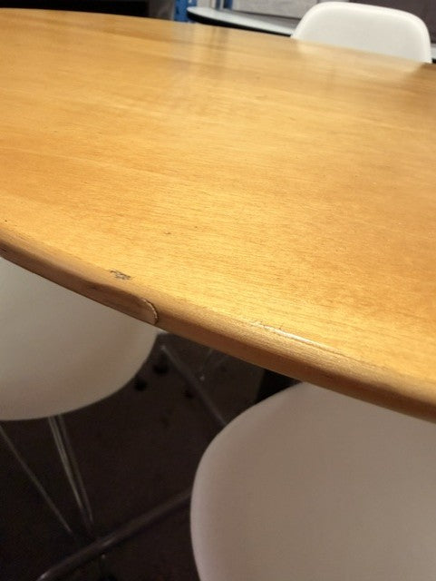 Classic Eames Aluminum Group Pedestal Table – Original Vintage Piece