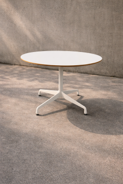 Authentic Eames All-White Dining Table by Herman Miller