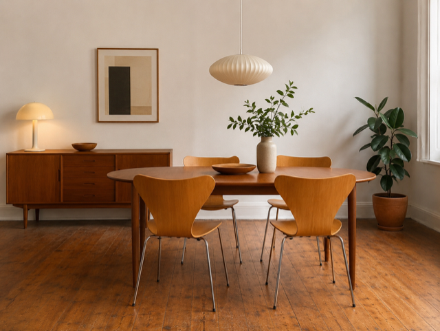 Set of four iconic original Series 7 dining chair, designed by Arne Jacobsen for Fritz Hansen⁠￼ in 1955