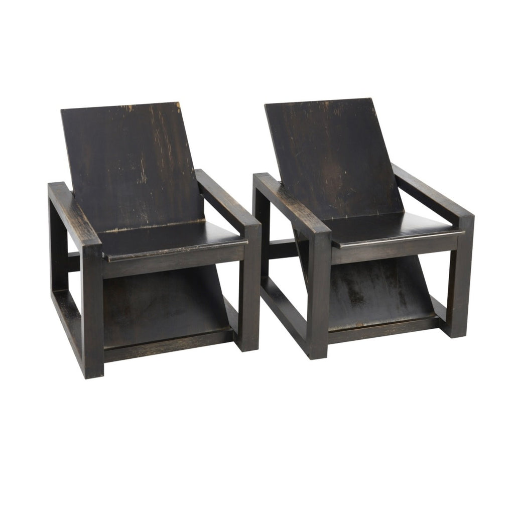 Contemporary Bauhaus Style Japanese Armchair