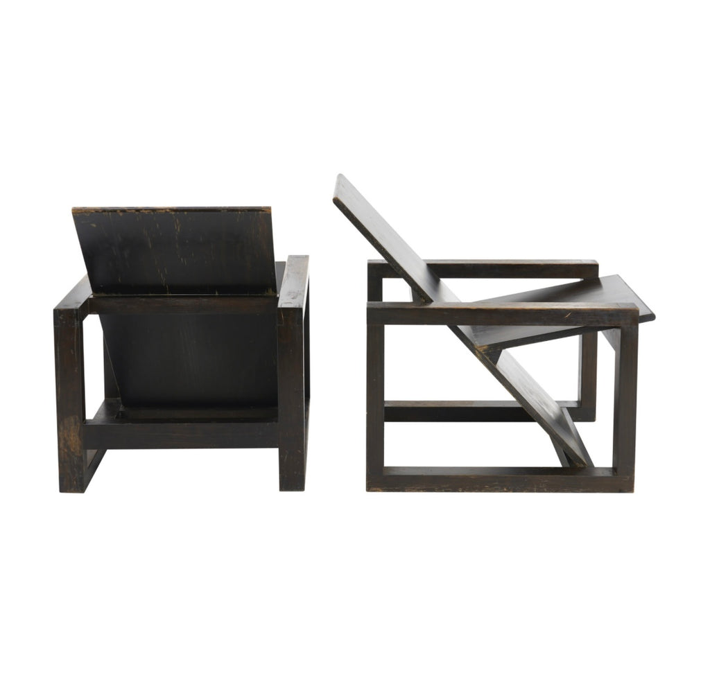 Contemporary Bauhaus Style Japanese Armchair