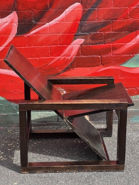 Contemporary Bauhaus Style Japanese Armchair