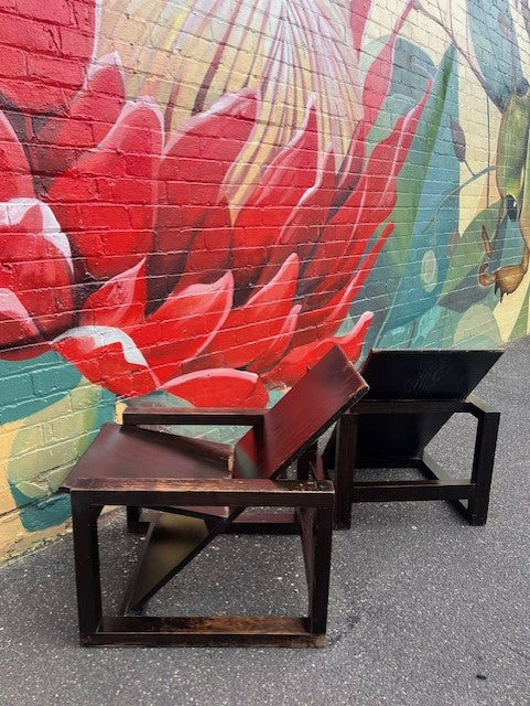 Contemporary Bauhaus Style Japanese Armchair